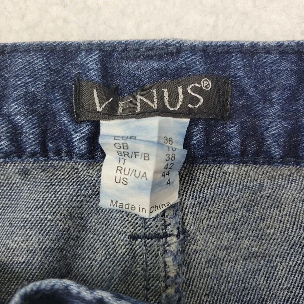 Venus Denim Cut Off Shorts Womens US 4 Blue Cotton Blend Stretch 29x2‎